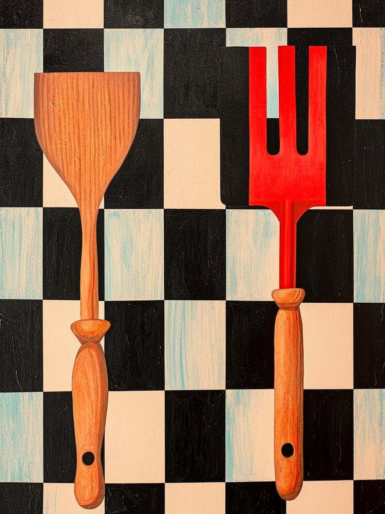 Spatula Blue Checkerboard 2