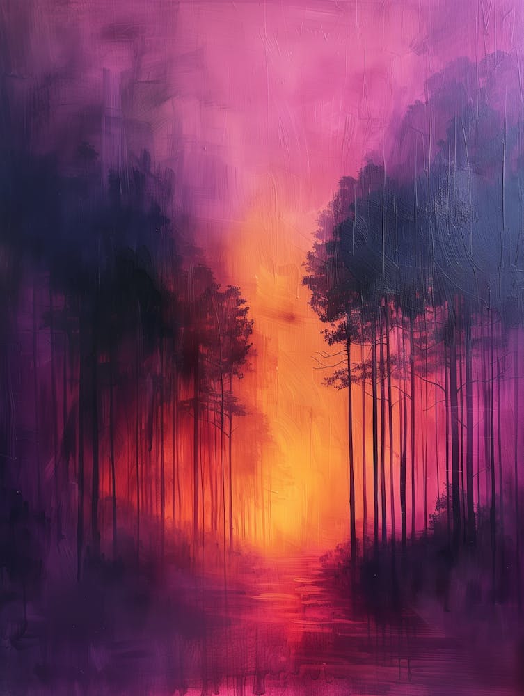Sunset In The Forest 1