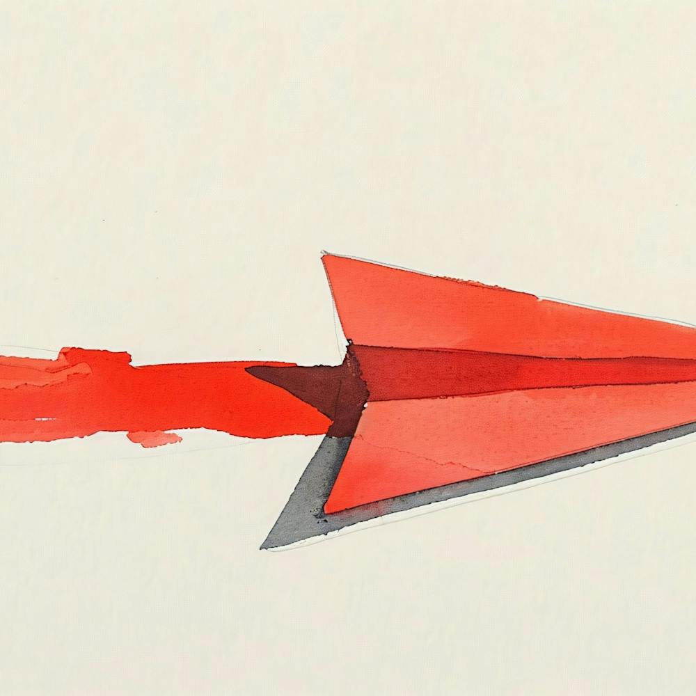 Avion en Papier Flèche Rouge