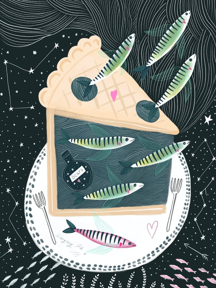 Cornish mousehole stargazy pie