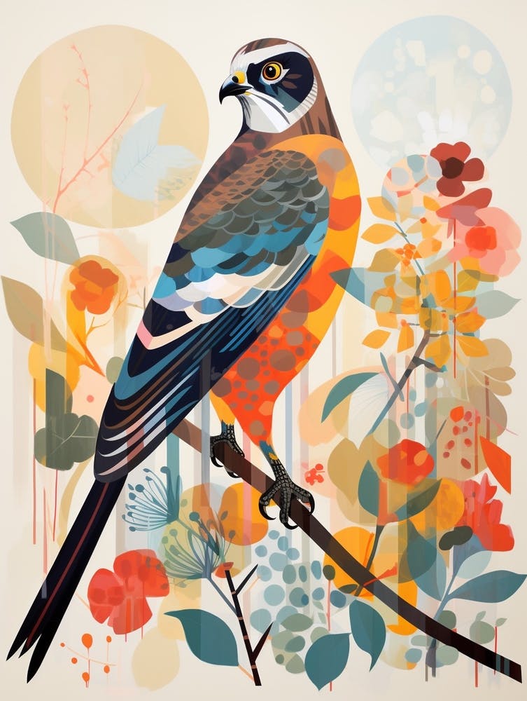 Bird Painting Collage Eurasian Sparrow 1