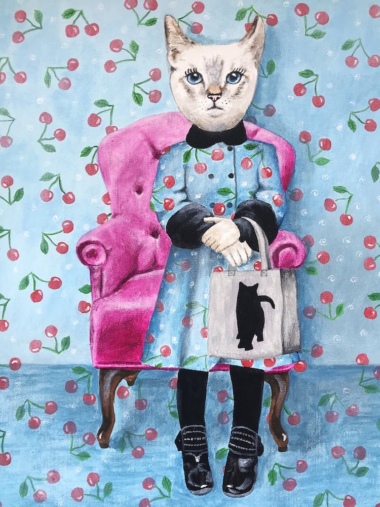 Cat With Cat Bag