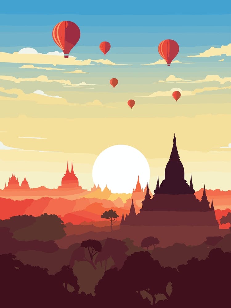 Sunset In Bagan - Myanmar 1