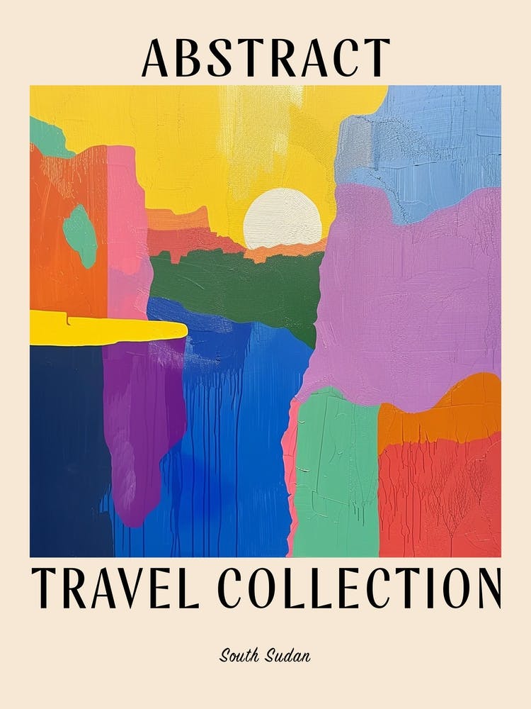 Abstract Travel Collection Poster South Sudan 2