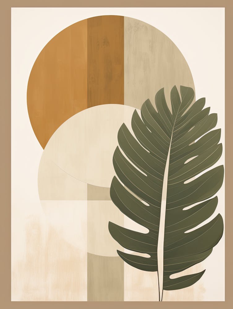 Alexey Hrom This Tropical Leaf And Circle Wall Art Is Made With 2fe78918 A8fa 42b0 B853 Bf6623b5d287 Gigapixel Art Scale 4 00x