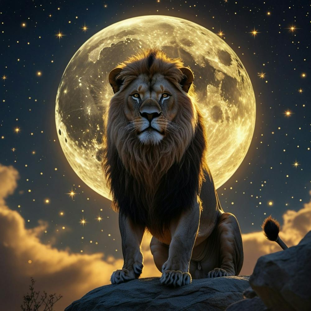 Lion In The Moonlight