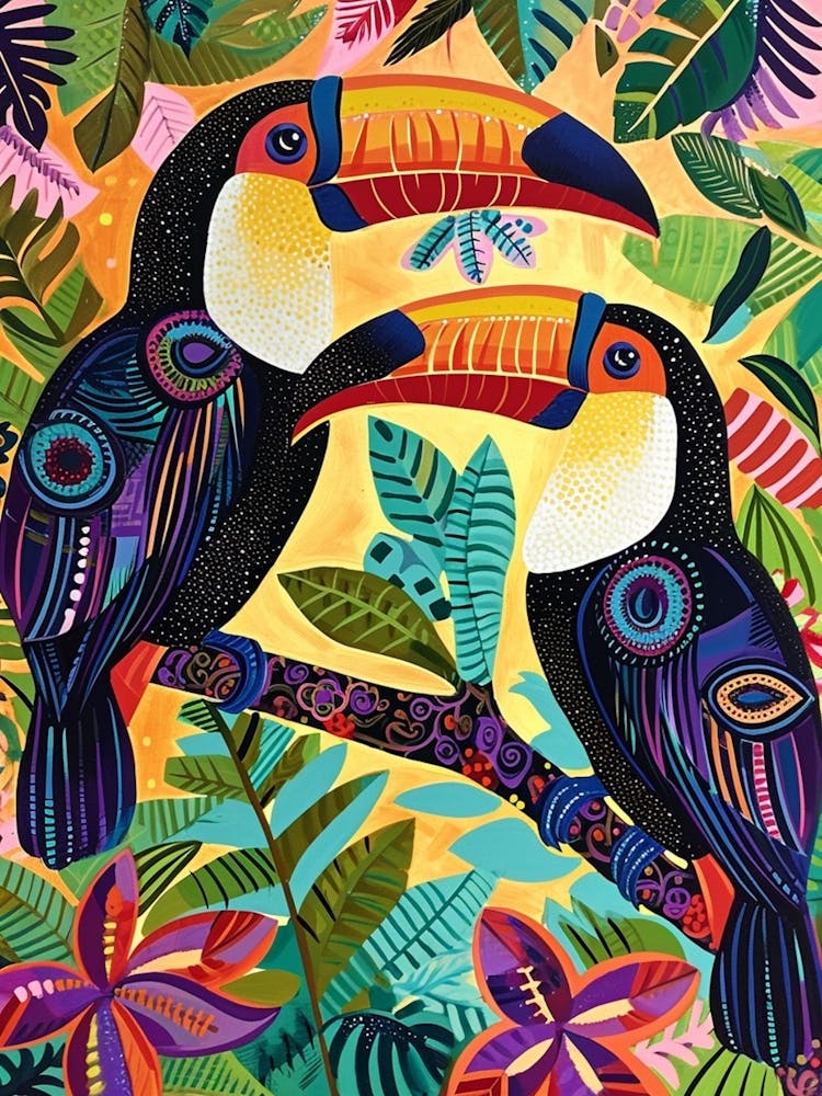 Kitsch Colourful Toucans 3