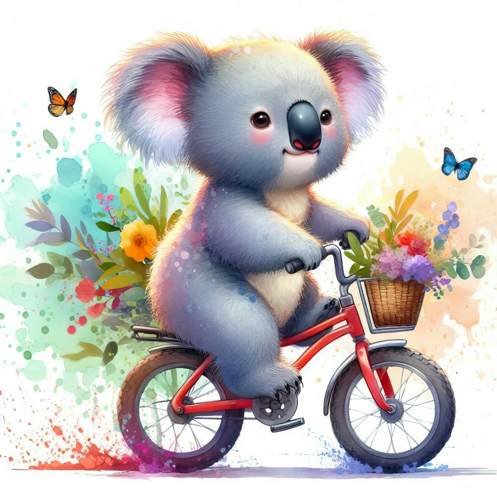 Koala Riding A Bike