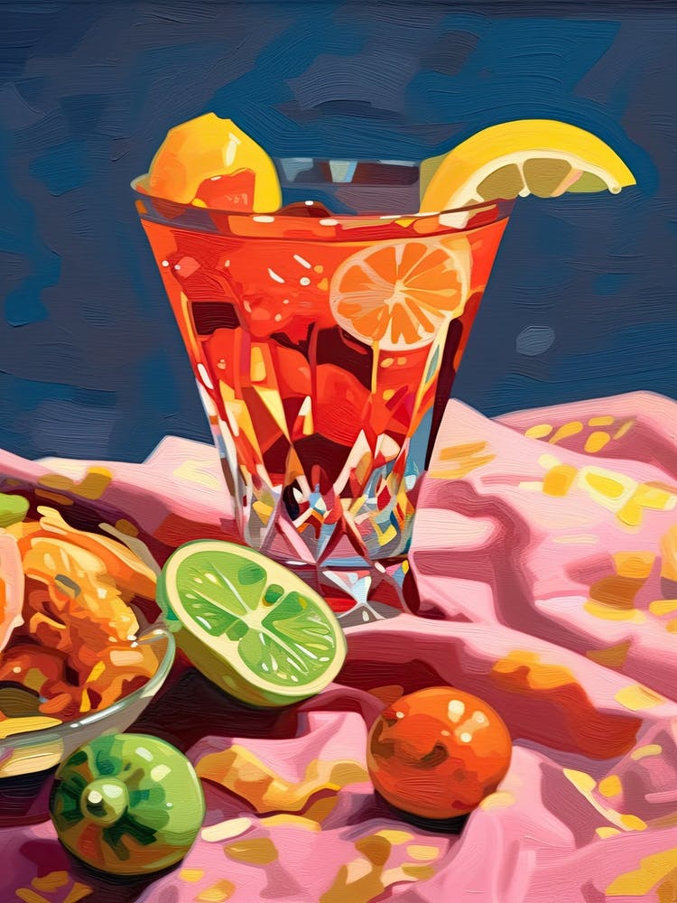 Shrimps Cocktail Oil Painting 3