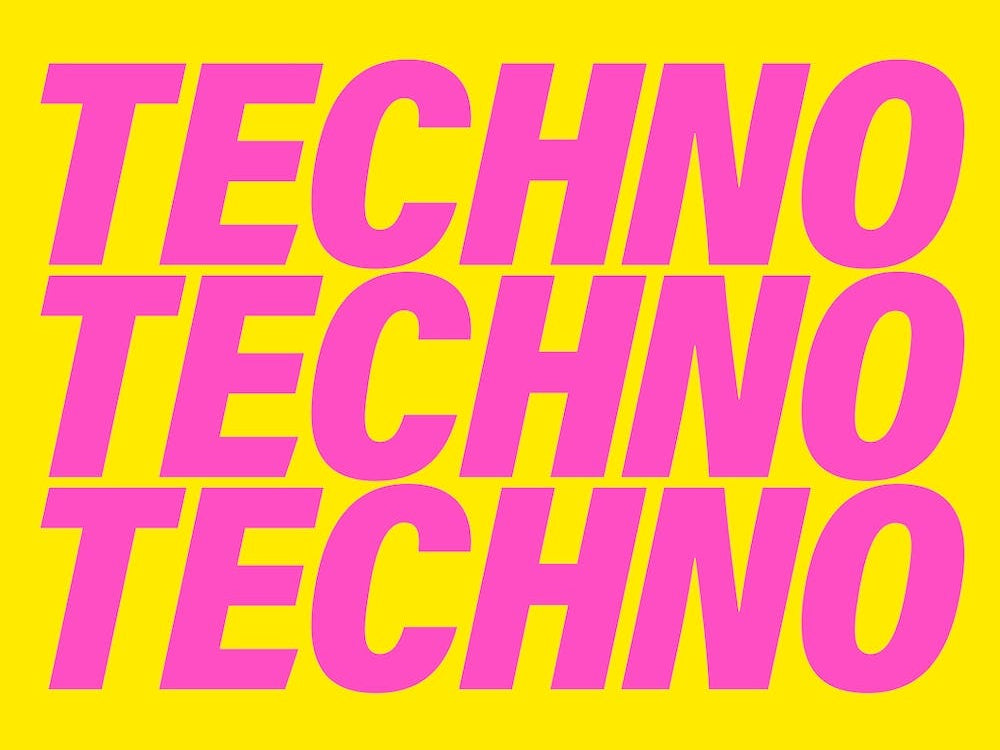 Techno Techno Techno in pink and yellow