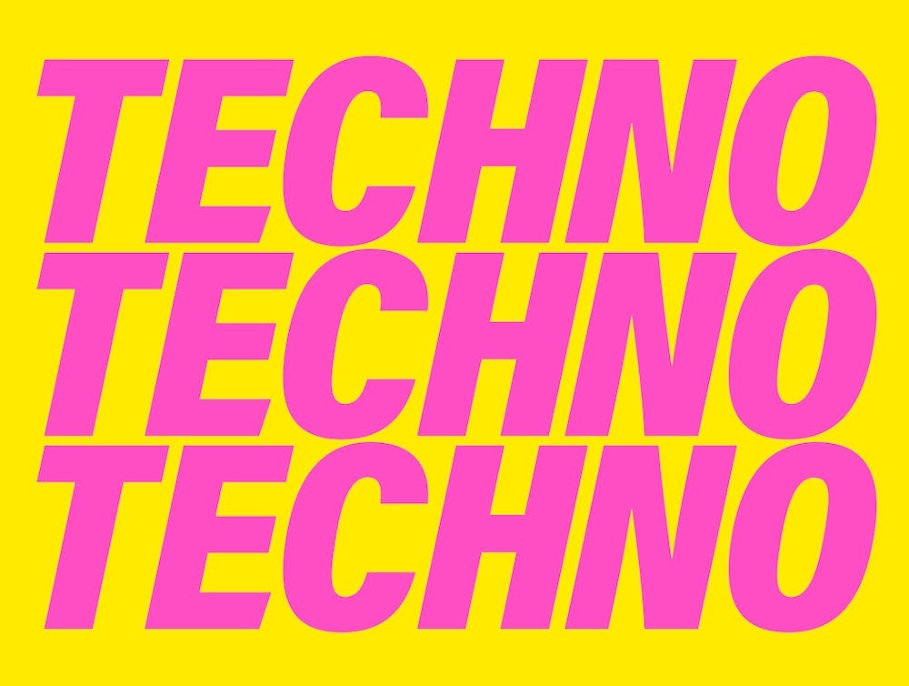 Techno Techno Techno in pink and yellow