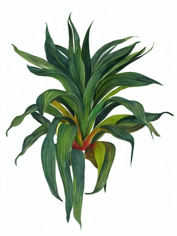 Scarlet Star (Guzmania Lingulata) Watercolor