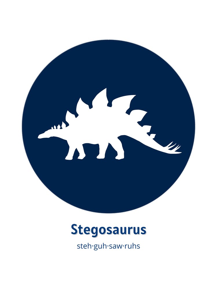 Dinosaur Stegosaurus Blue Nursery