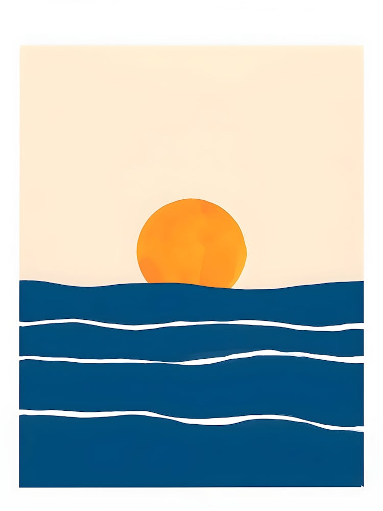 Sunset Over The Ocean 1