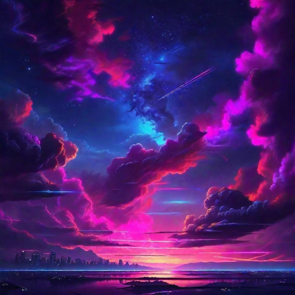 Leonardo Diffusion Xl Sky In Light Neon Night 0