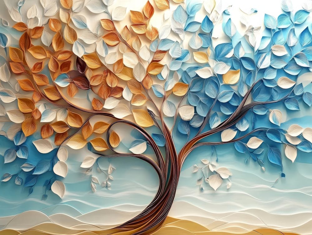 Colorful Tree with Leaves on Hanging Branches 7