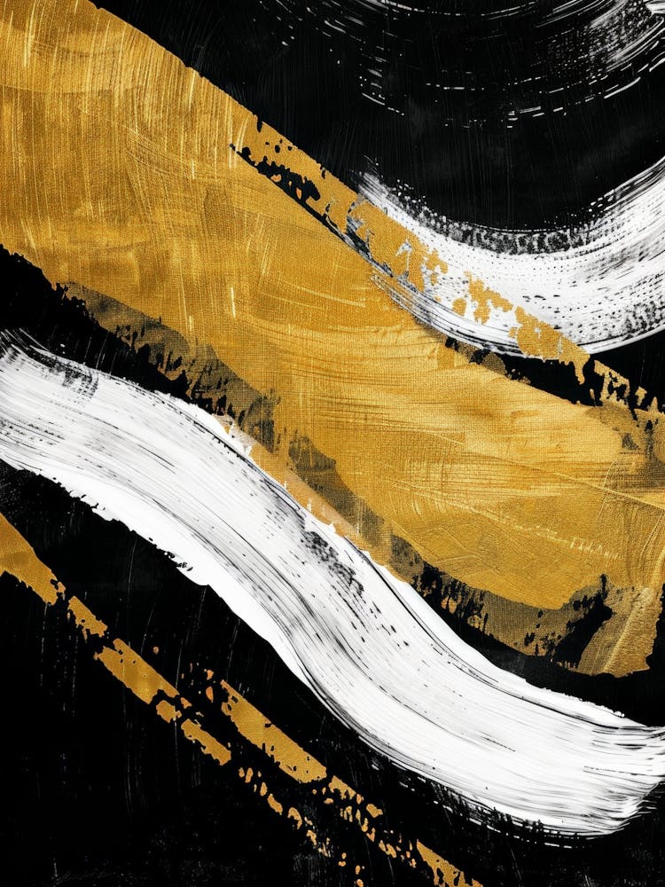 Abstract - Gold And Black