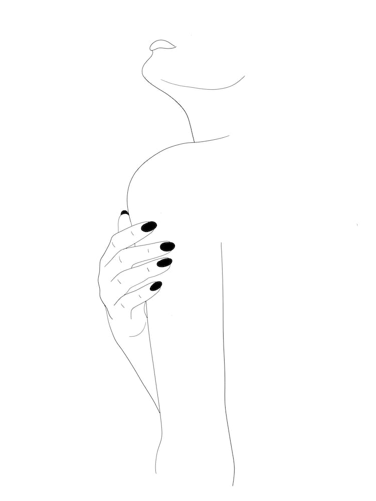 Girl Line Drawing