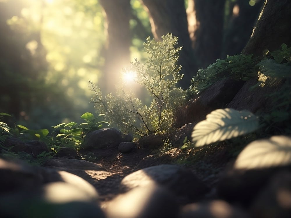 Dappled Sunlight In The Thicket