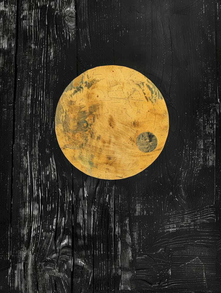 Moon On Wood Canvas Print