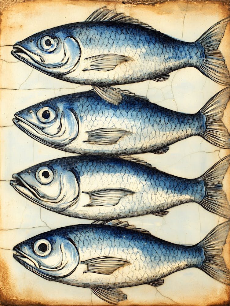 Four Fish On A Tile