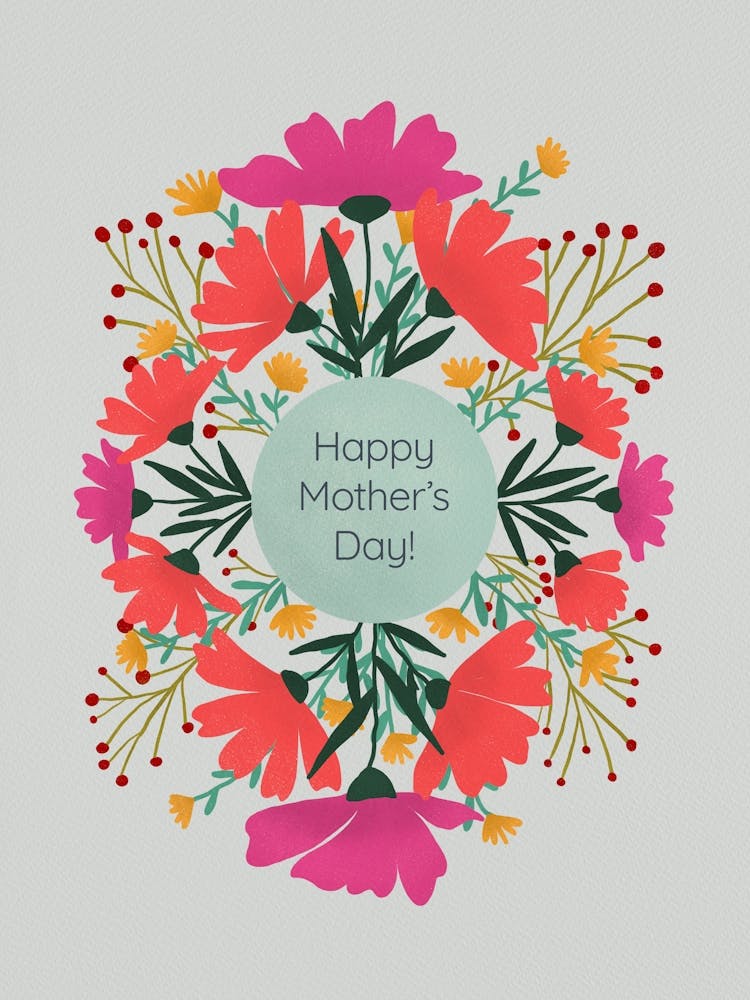 Fröhlicher Muttertag Floral