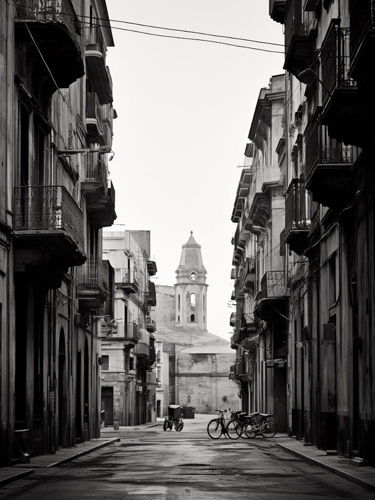 Palermo, Italy, Mediterranean Black And White Photography Analogue 4