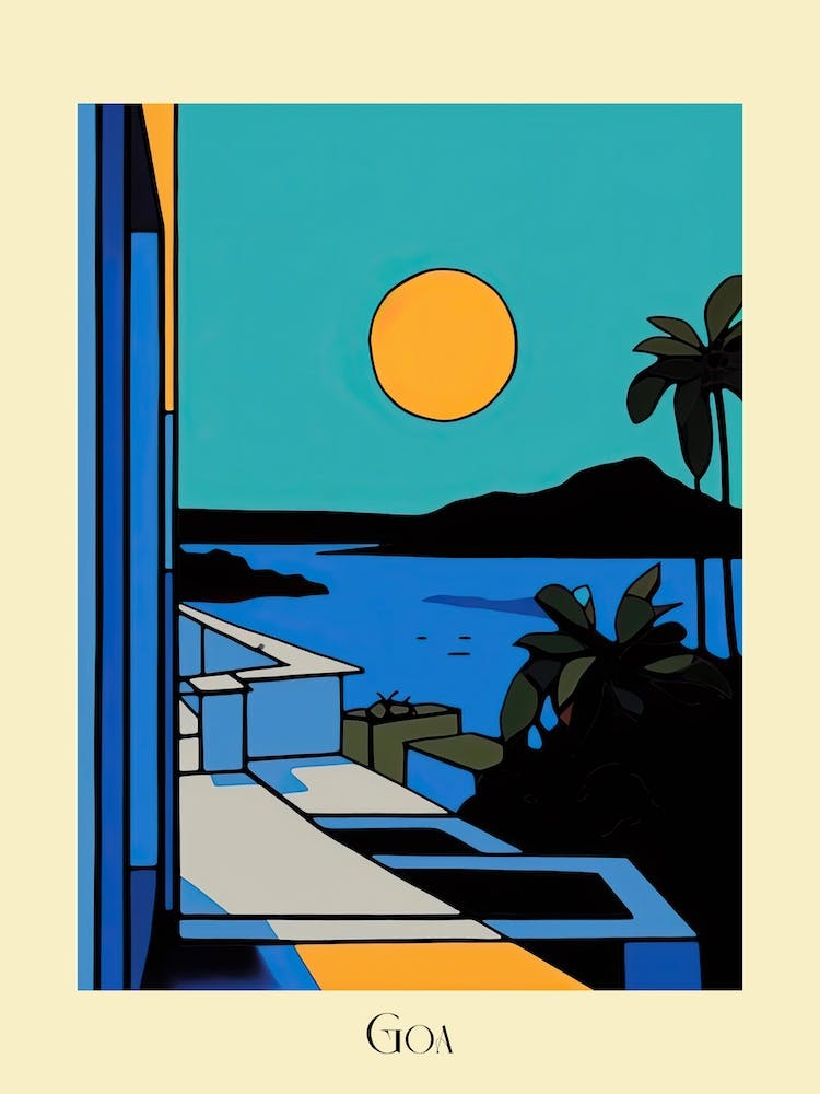 Poster Of Minimal Design Style Of Goa, India 1