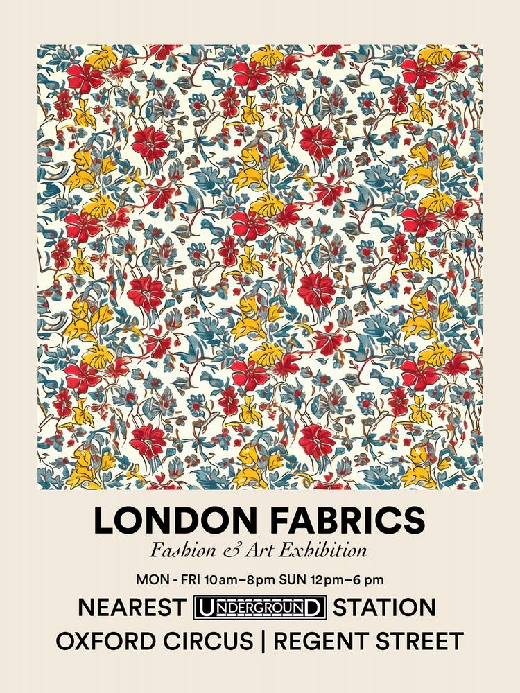 Poster Lily Lane Londoner Stoffe Blumenmuster 4