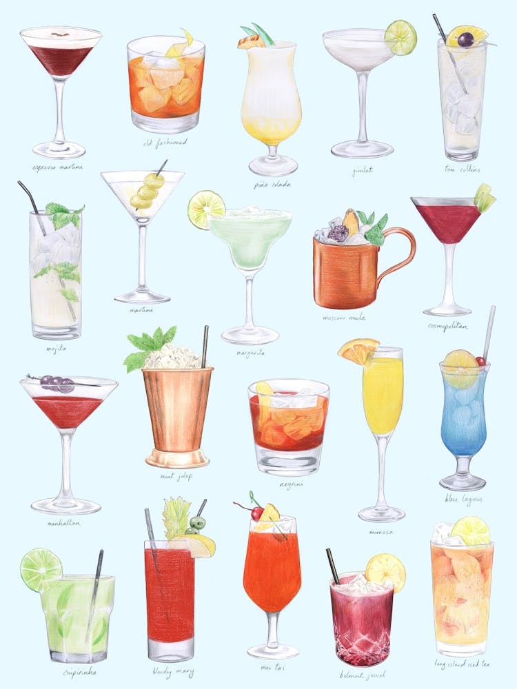 Cocktails On Blue
