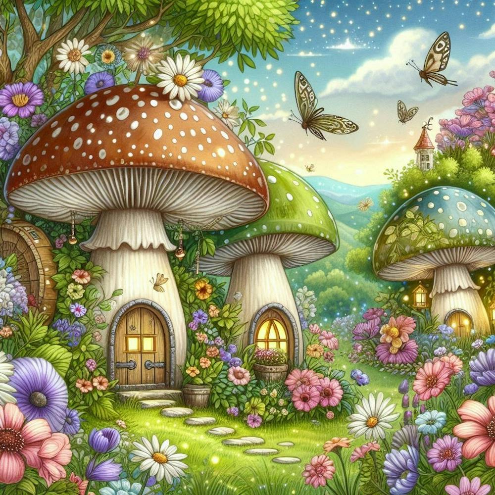 Whimsical Magical Mushroom 4