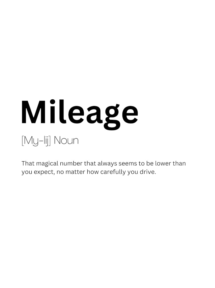 Mileage Definition Meaning