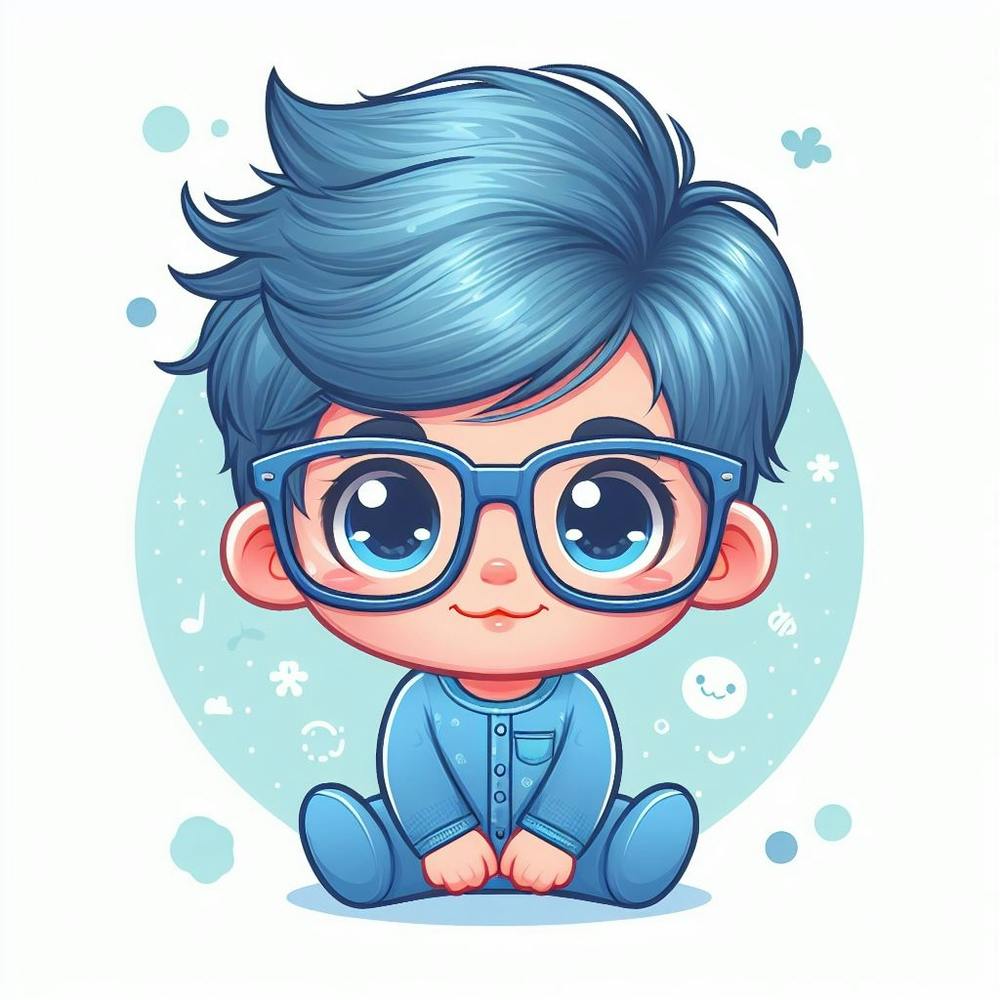 Cartoon Boy With Glasses