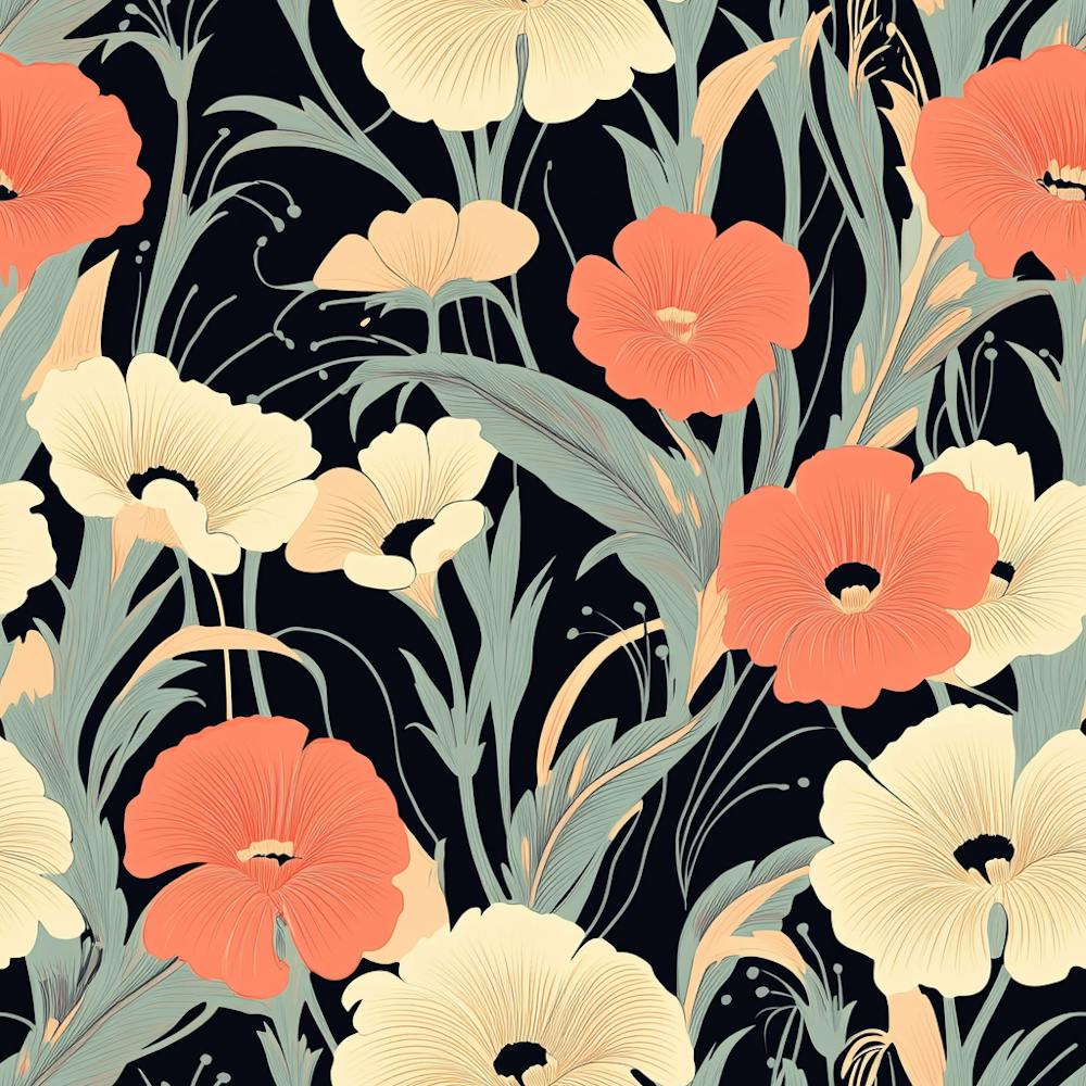 Art Deco Floral Pattern