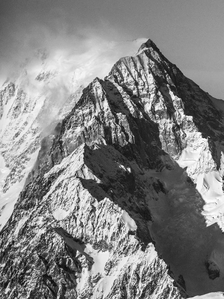 Black And White Mountain View