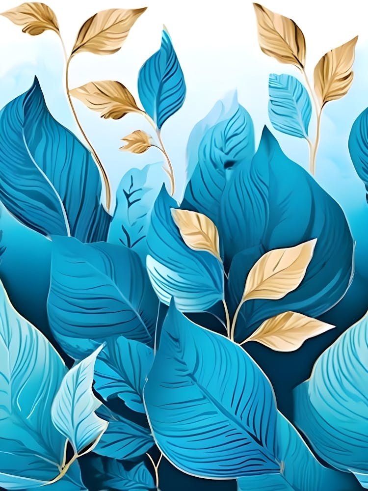 Blauer Blätterhintergrund