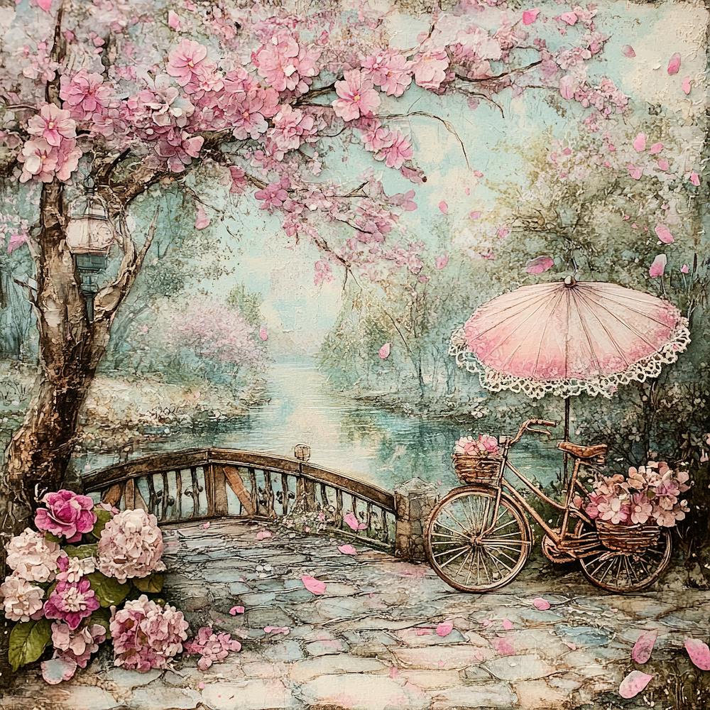 Vintage Cherry Blossom Dreamscape 8