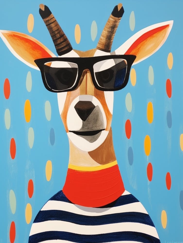 Kleine Gazelle 3 mit Sonnenbrille