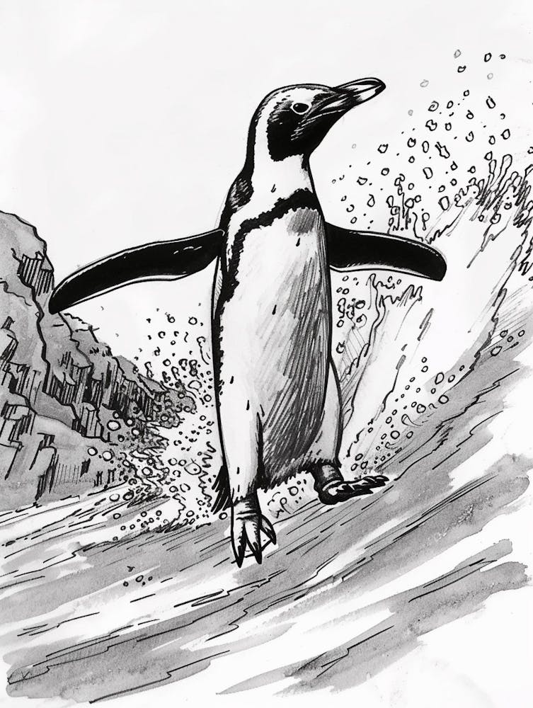 King Penguin Hauling Out Of The Water 4
