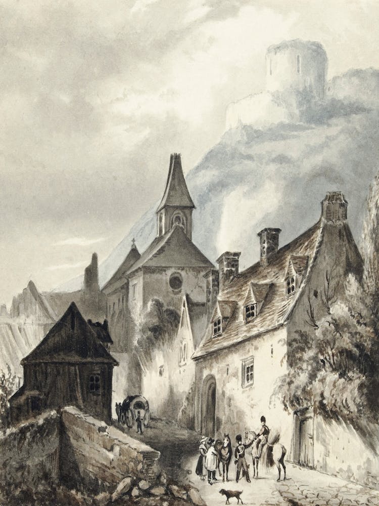 View Of La Roche Guyon By Jean Bernard