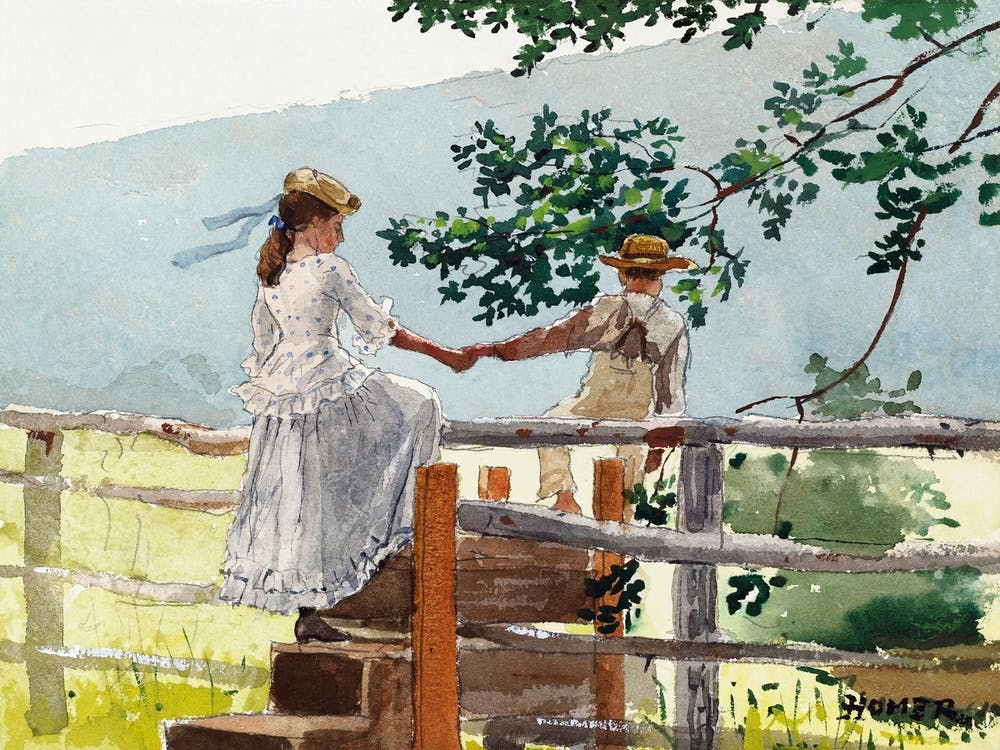 On The Stile (1878), Winslow Homer