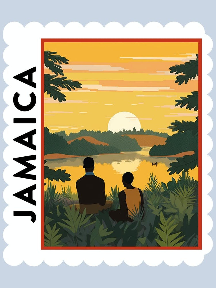 Jamaica Travel Stamp Poster