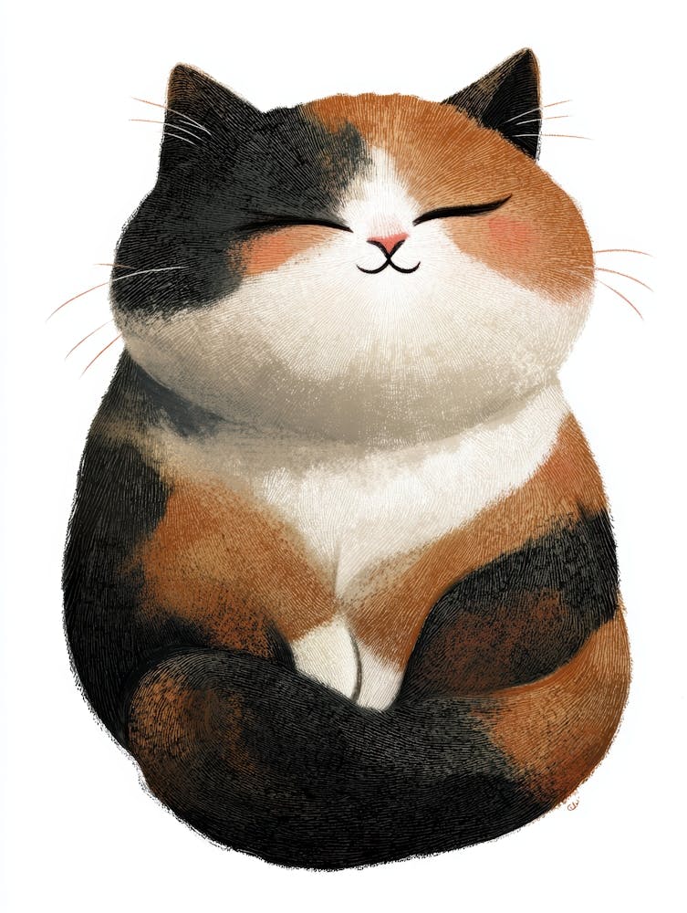 Meditierende Katze