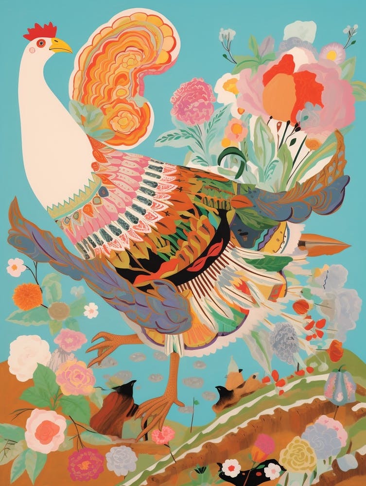 Maximalist Bird Painting Turkey 2