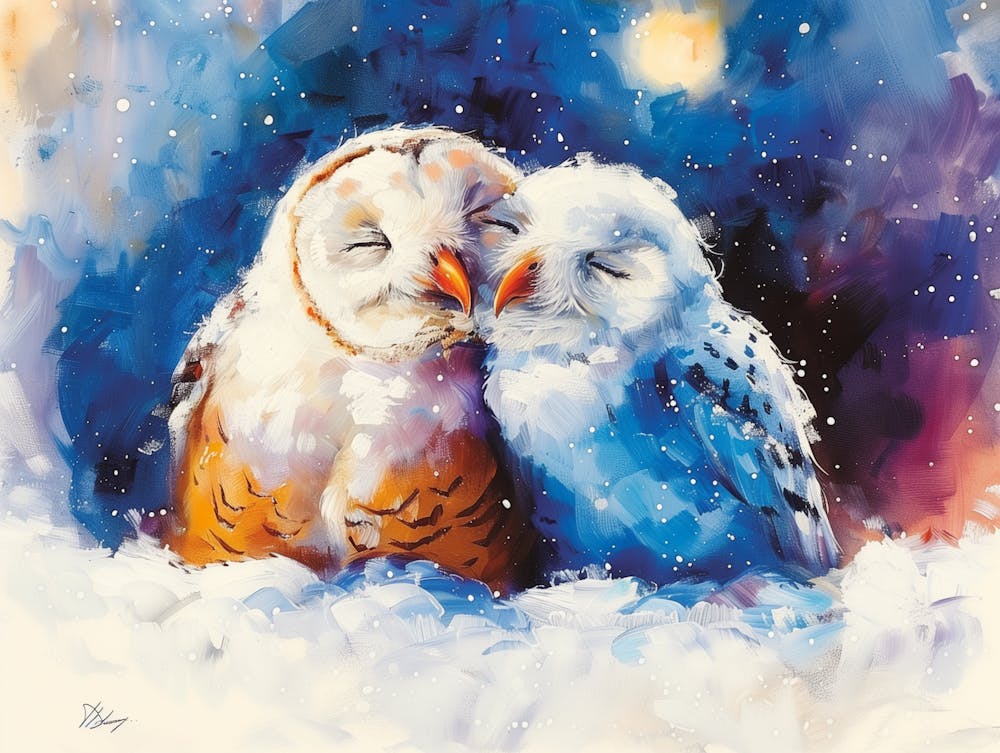 Snowy-Owls in the Polar Nights