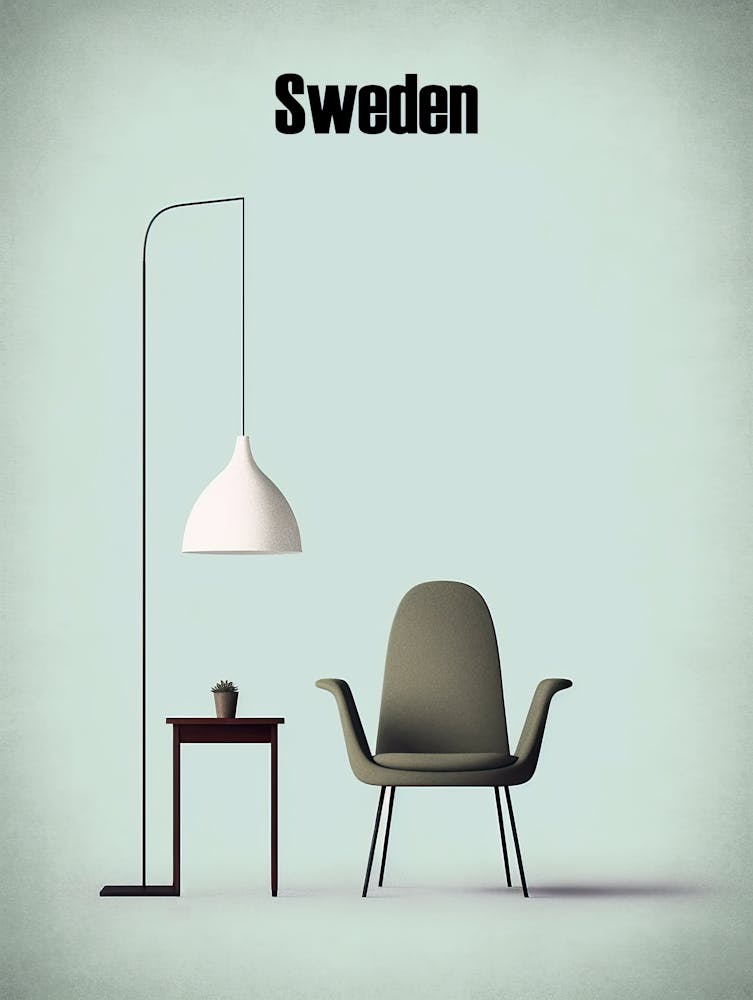 Sweden, Minimalism Poster