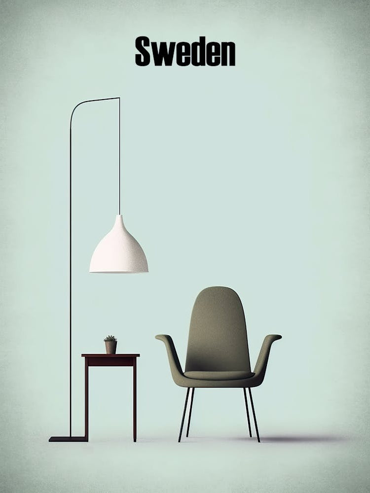 Sweden, Minimalism Poster
