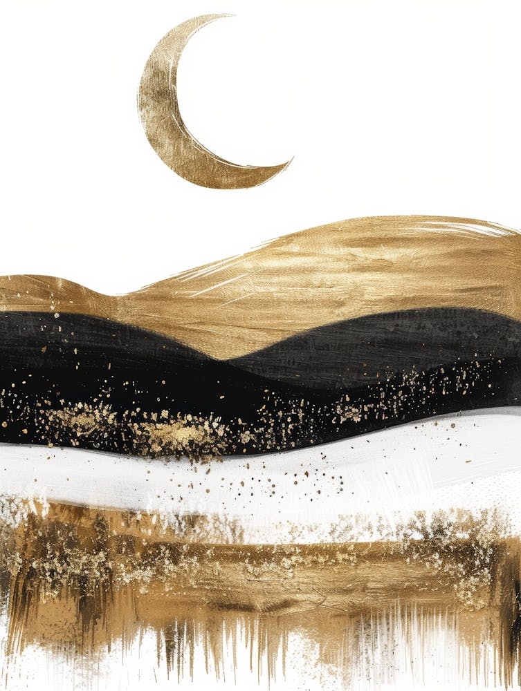 Impression sur Toile Or et Noir 66