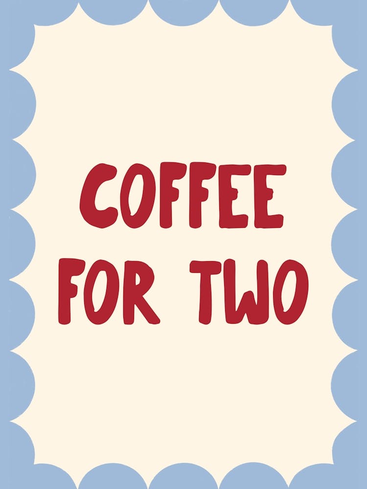 Coffee for Two - Blue and Red