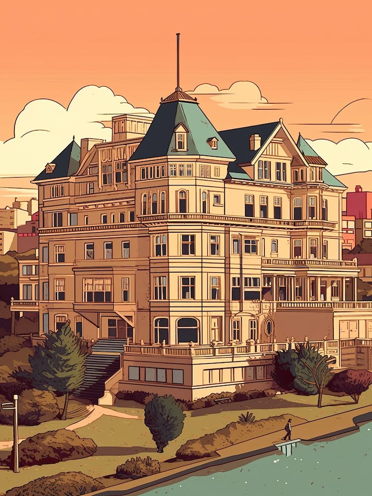 San Francisco California United States Travel Illustration 3